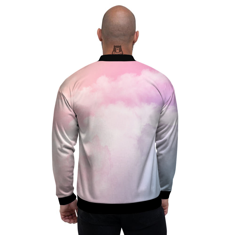 Cloud Coloful Print Men's Bomber Jacket-grizzshop