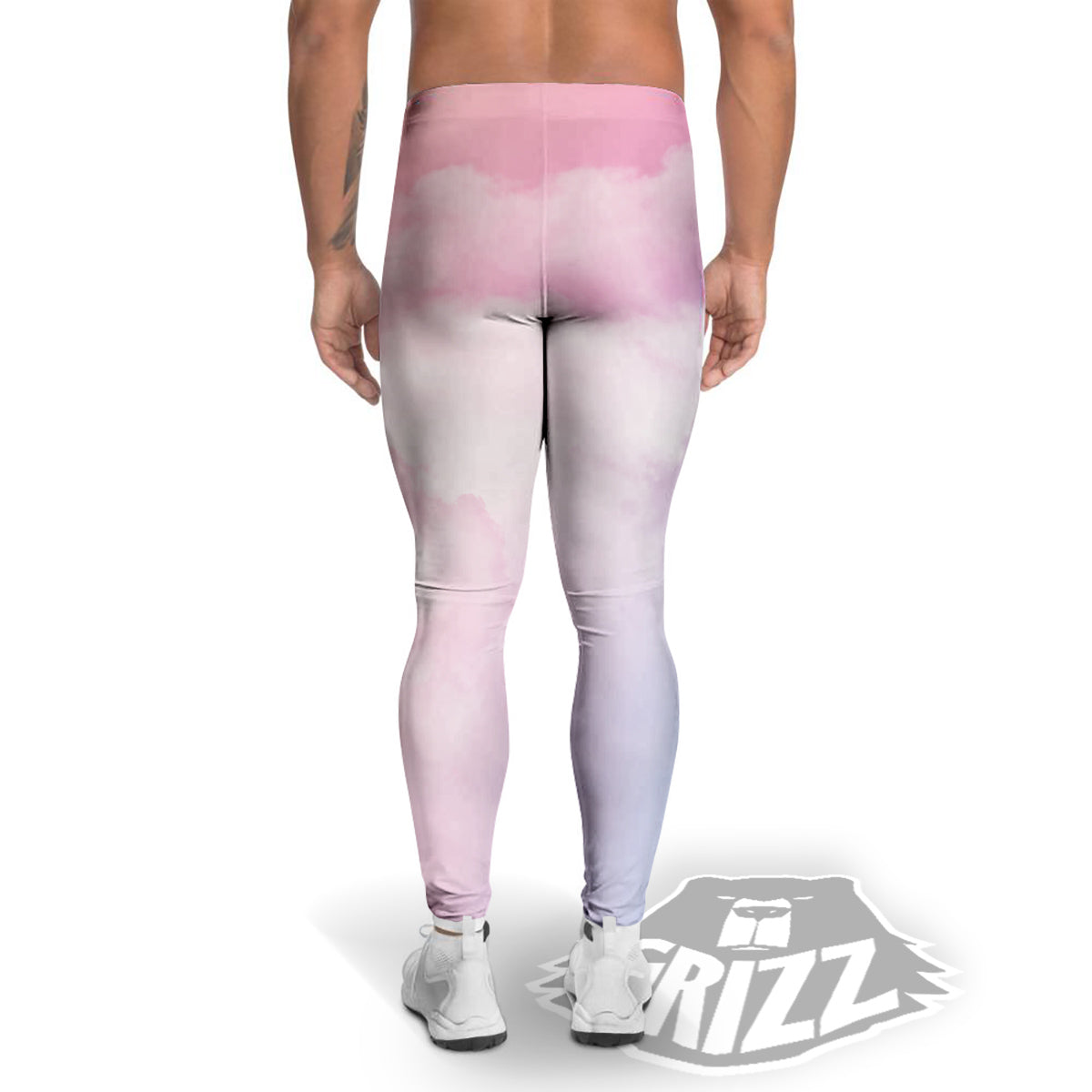Cloud Coloful Print Men's Leggings-grizzshop
