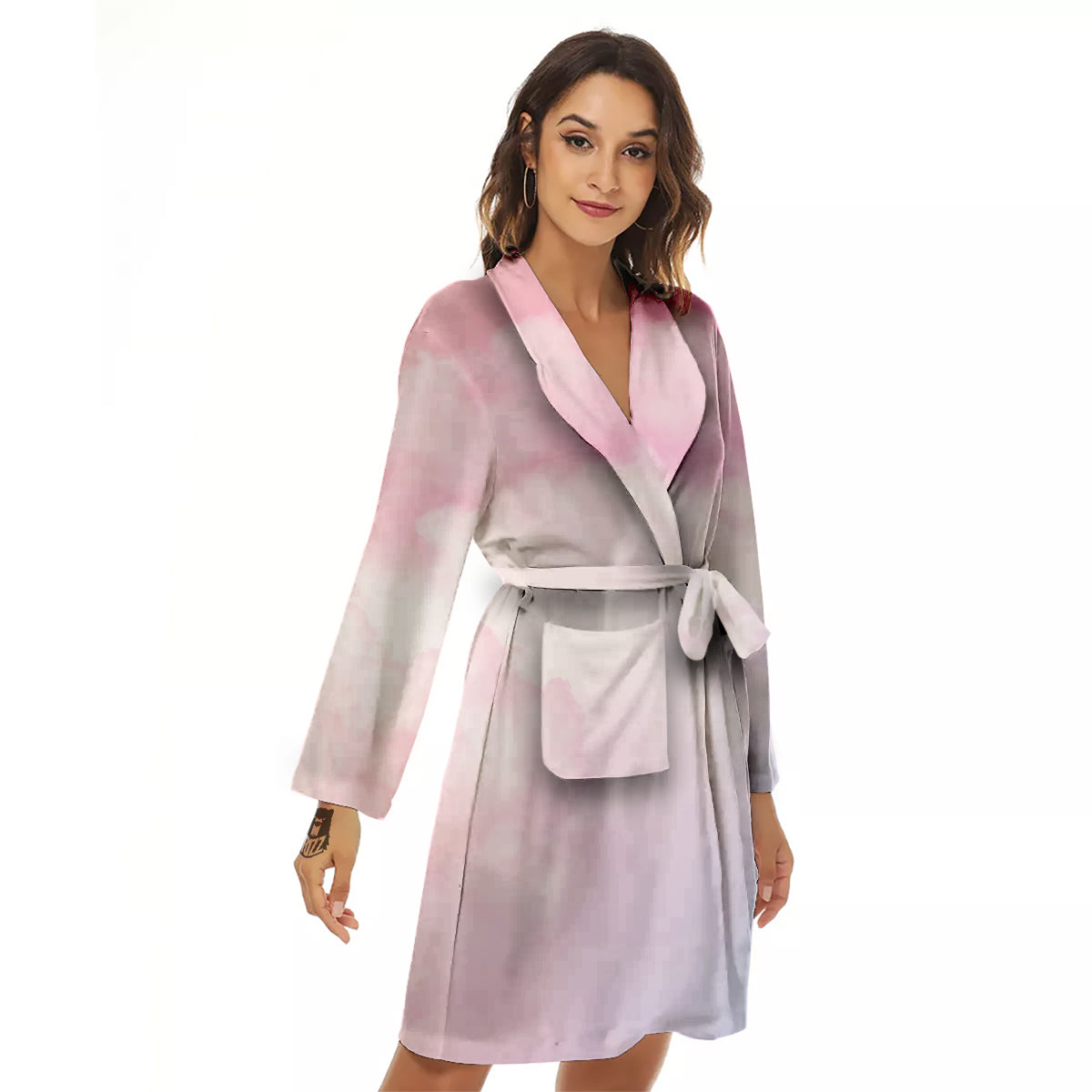 Cloud Coloful Print Women's Robe-grizzshop