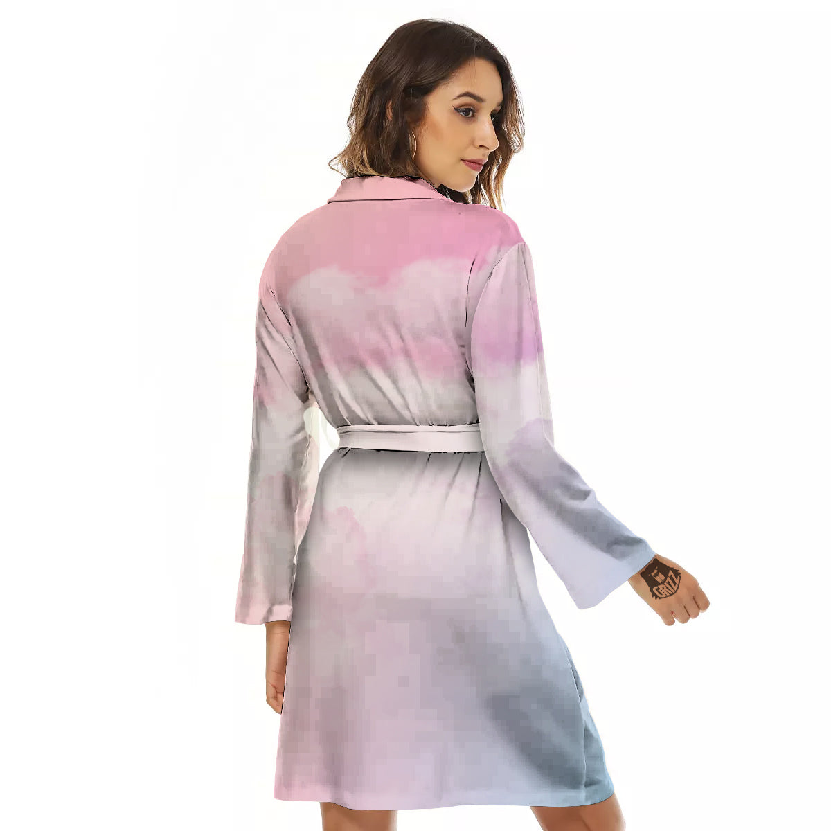 Cloud Coloful Print Women's Robe-grizzshop
