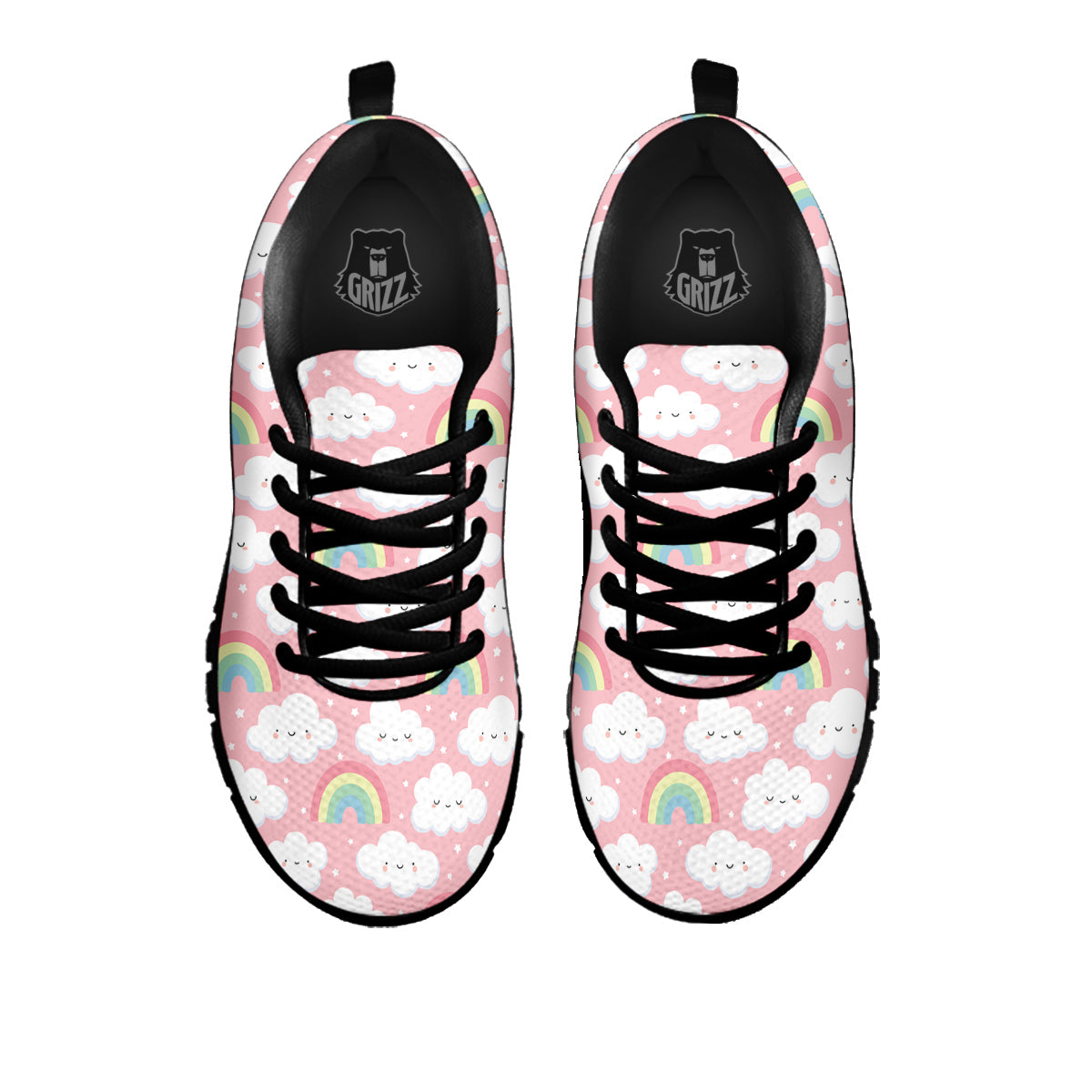 Cloud Cute Print Pattern Black Sneaker-grizzshop