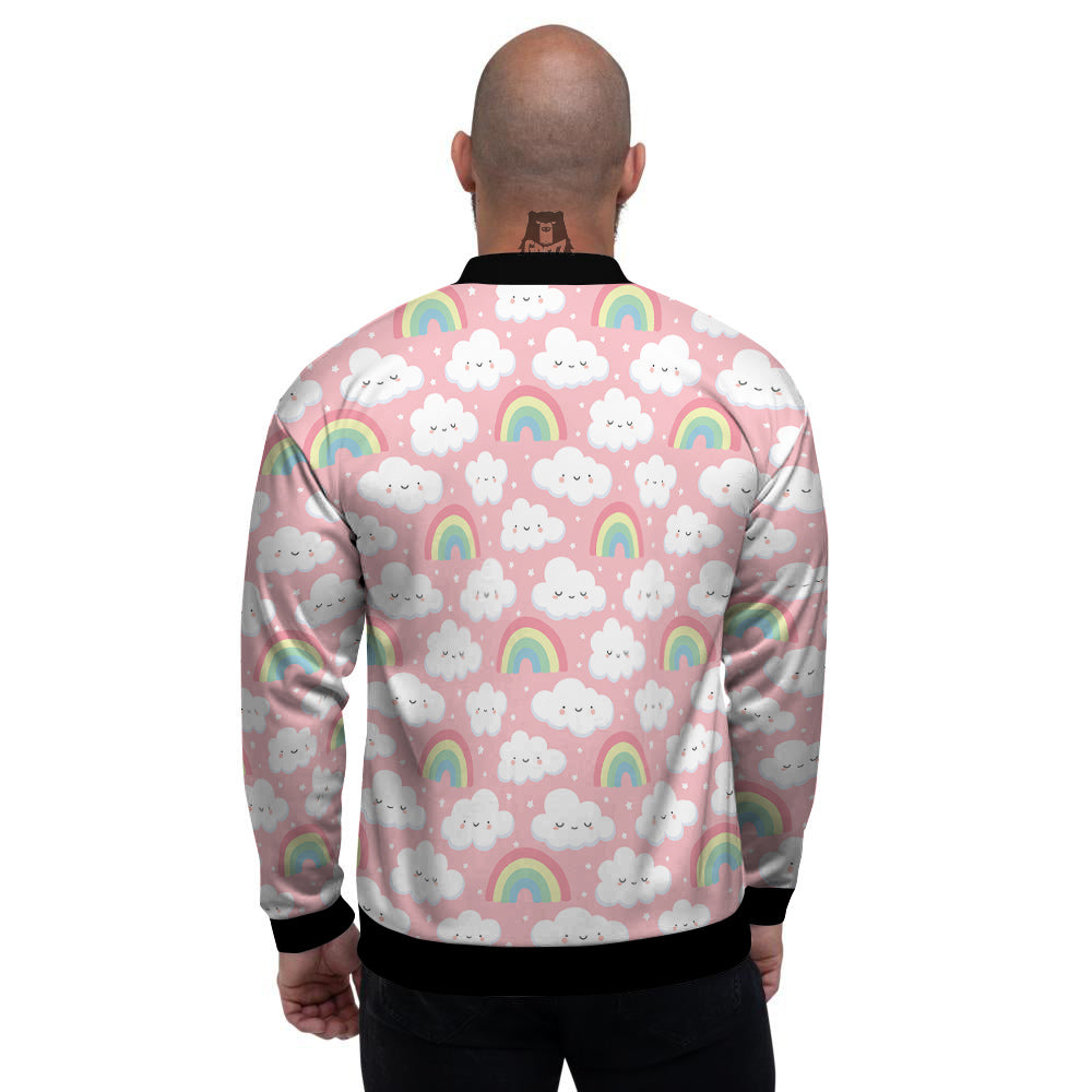Cloud Cute Print Pattern Men's Bomber Jacket-grizzshop