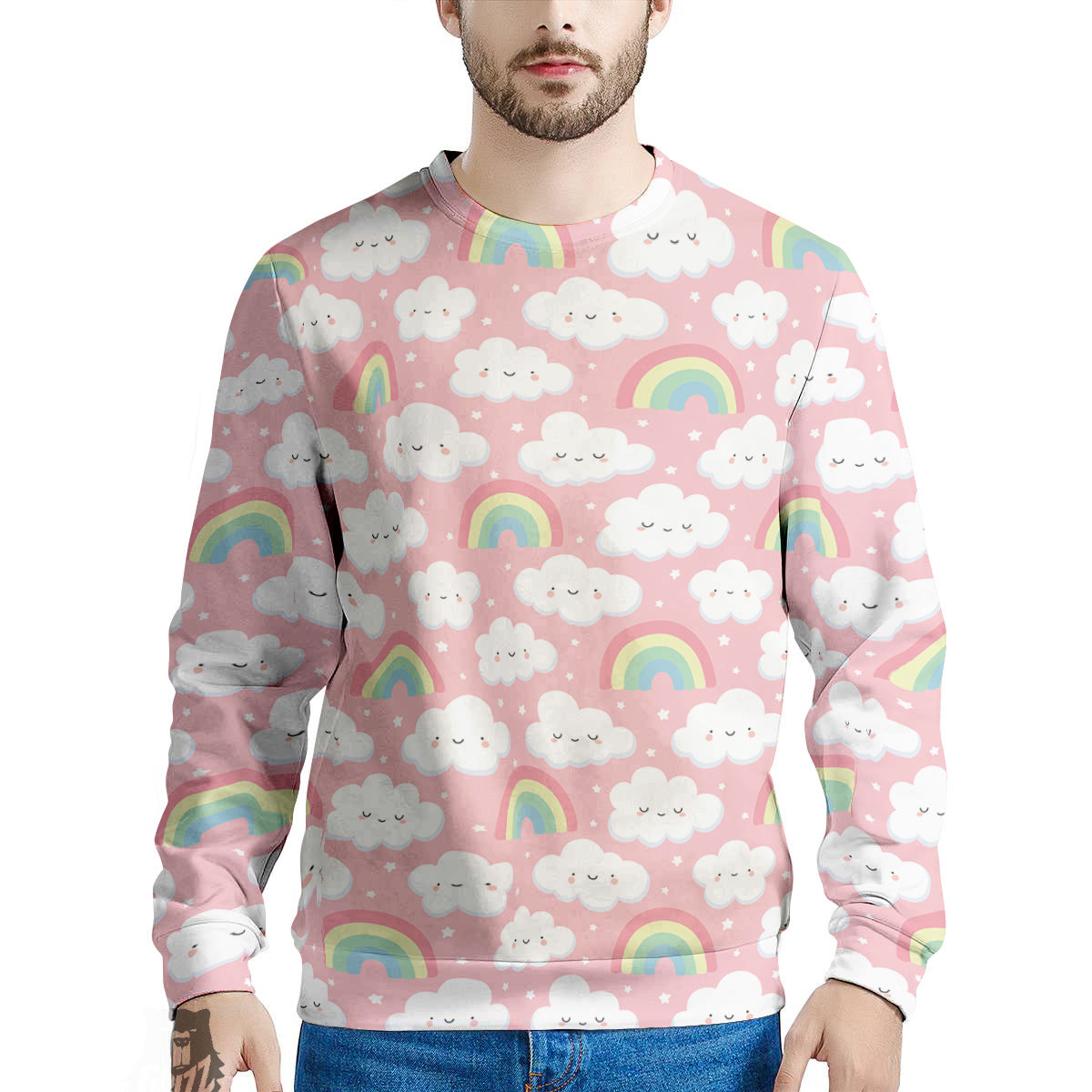 Cloud Cute Print Pattern Men's Sweatshirt-grizzshop
