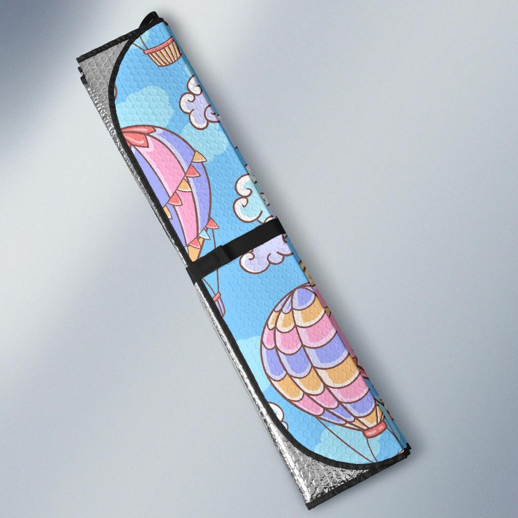Cloud Hot Air Balloon Pattern Print Car Sun Shade-grizzshop
