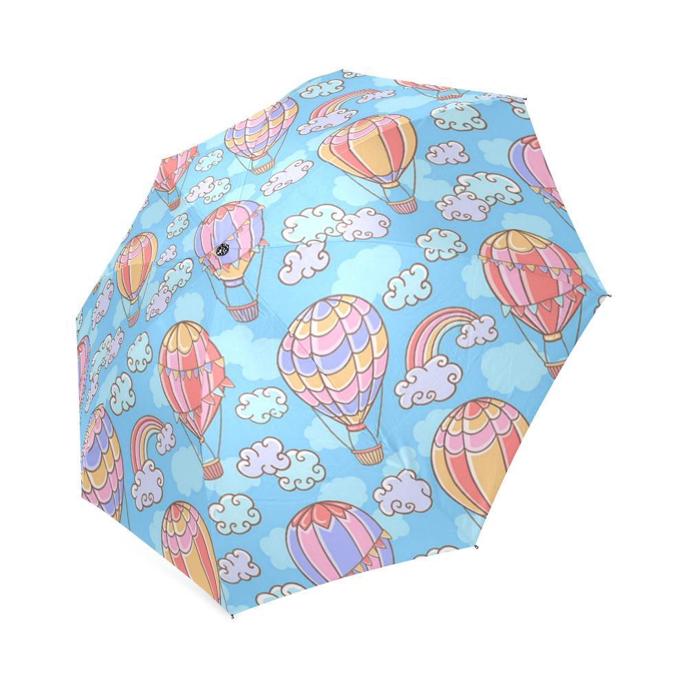 Cloud Hot Air Balloon Pattern Print Foldable Umbrella-grizzshop