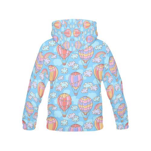 Cloud Hot Air Balloon Pattern Print Men Pullover Hoodie-grizzshop