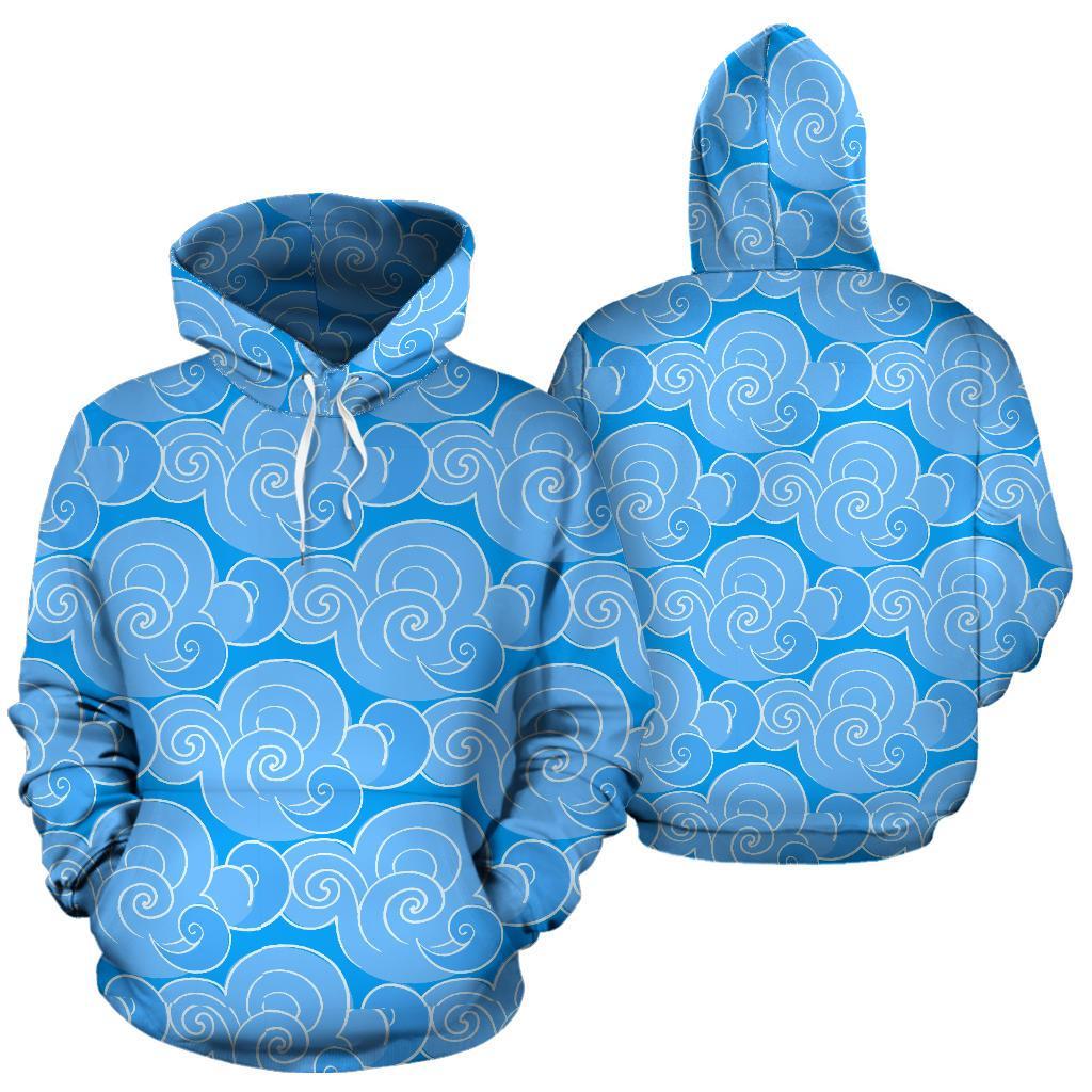 Cloud Pattern Print Men Women Pullover Hoodie-grizzshop
