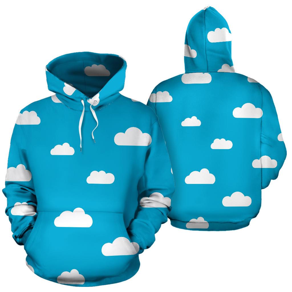 Cloud Print Pattern Men Women Pullover Hoodie-grizzshop