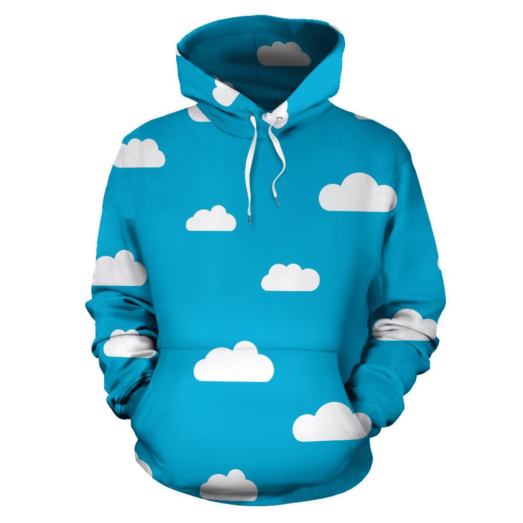Cloud Print Pattern Men Women Pullover Hoodie-grizzshop