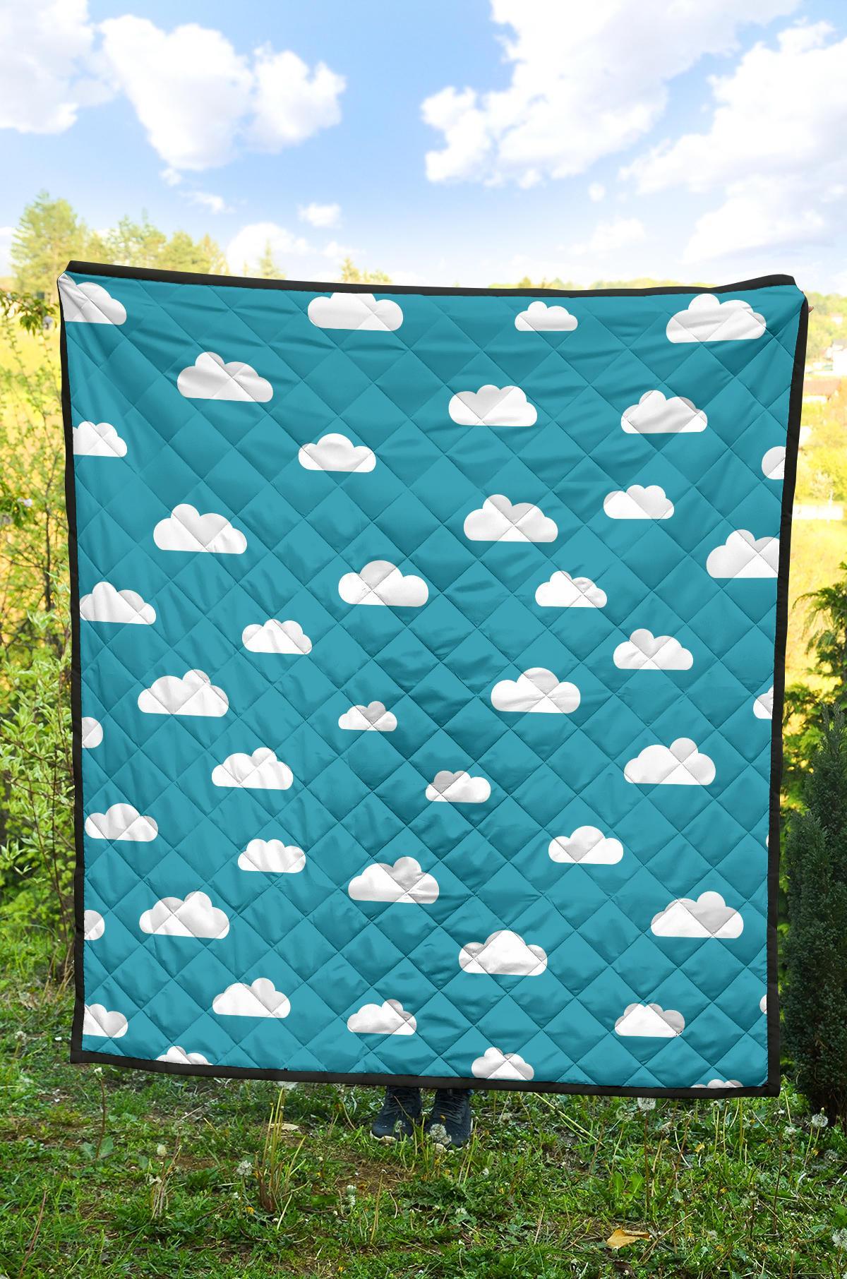Cloud Print Pattern Quilt-grizzshop