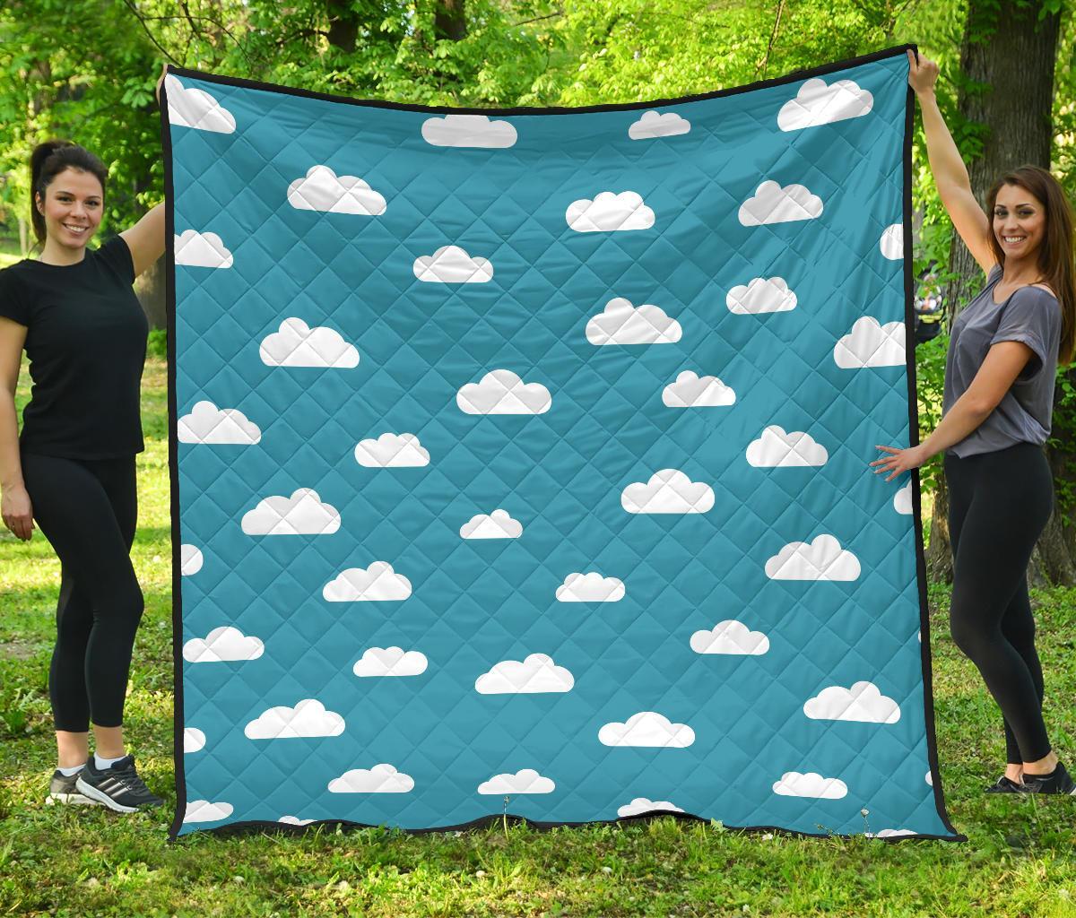 Cloud Print Pattern Quilt-grizzshop