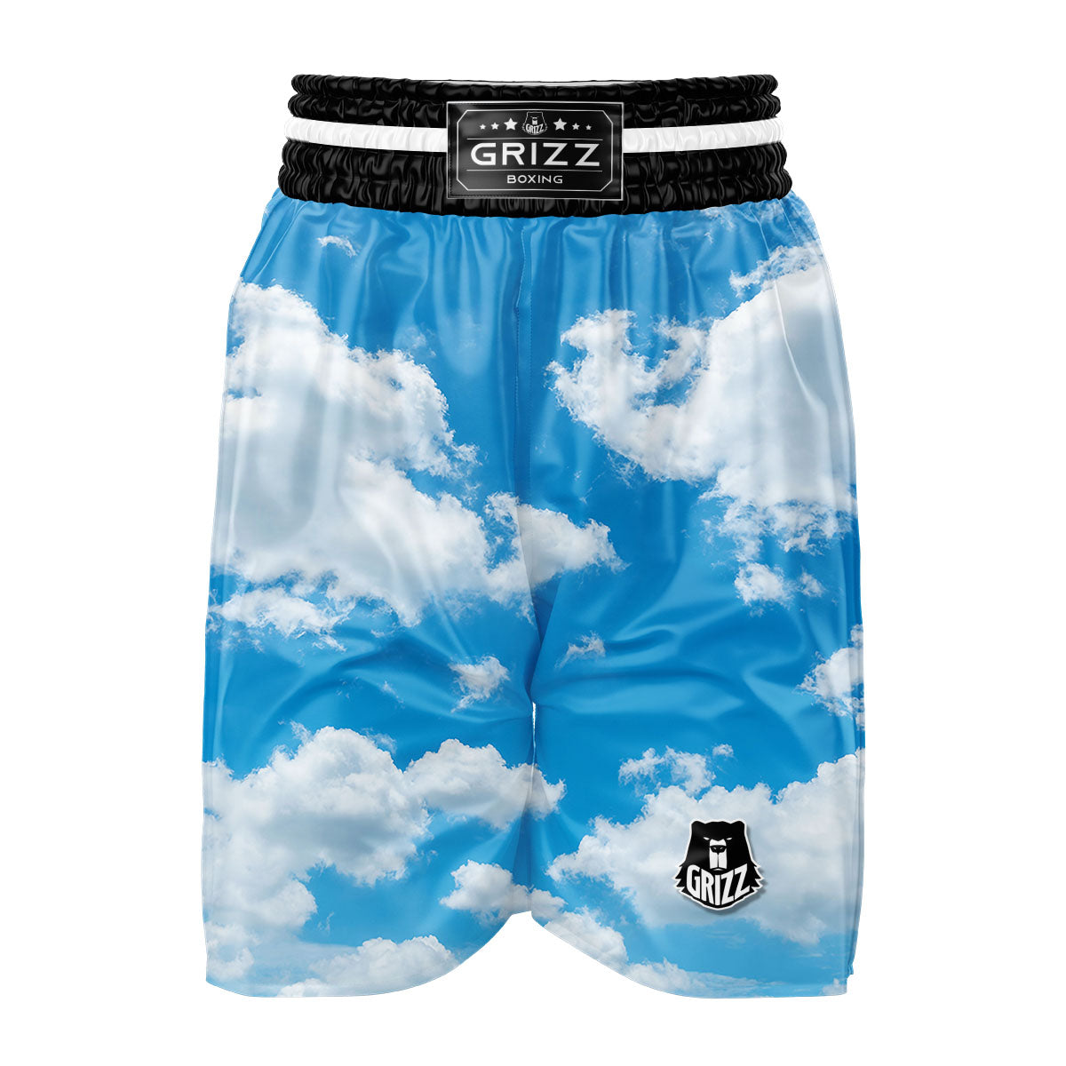 Cloud Sky Print Boxing Shorts-grizzshop