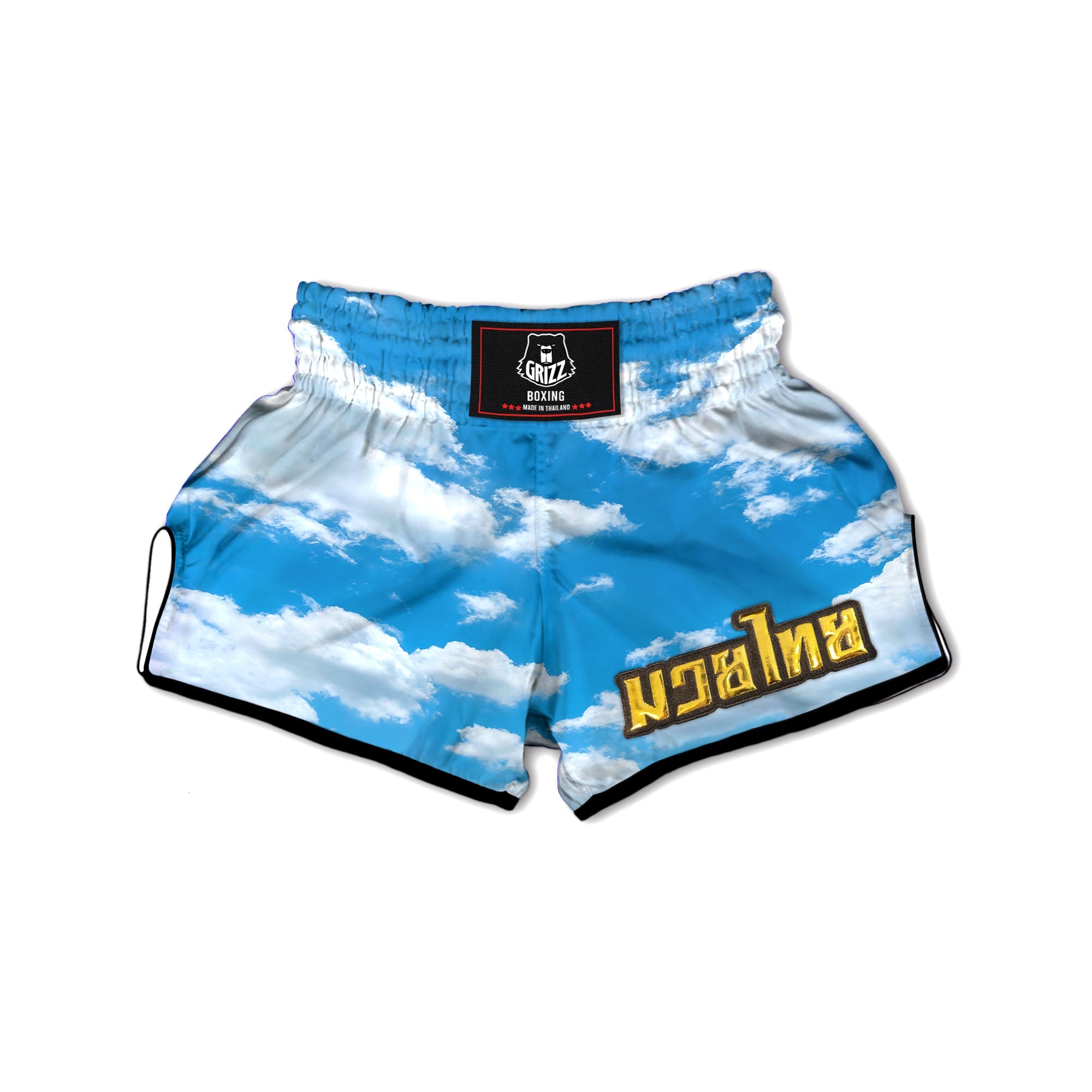 Cloud Sky Print Muay Thai Boxing Shorts-grizzshop