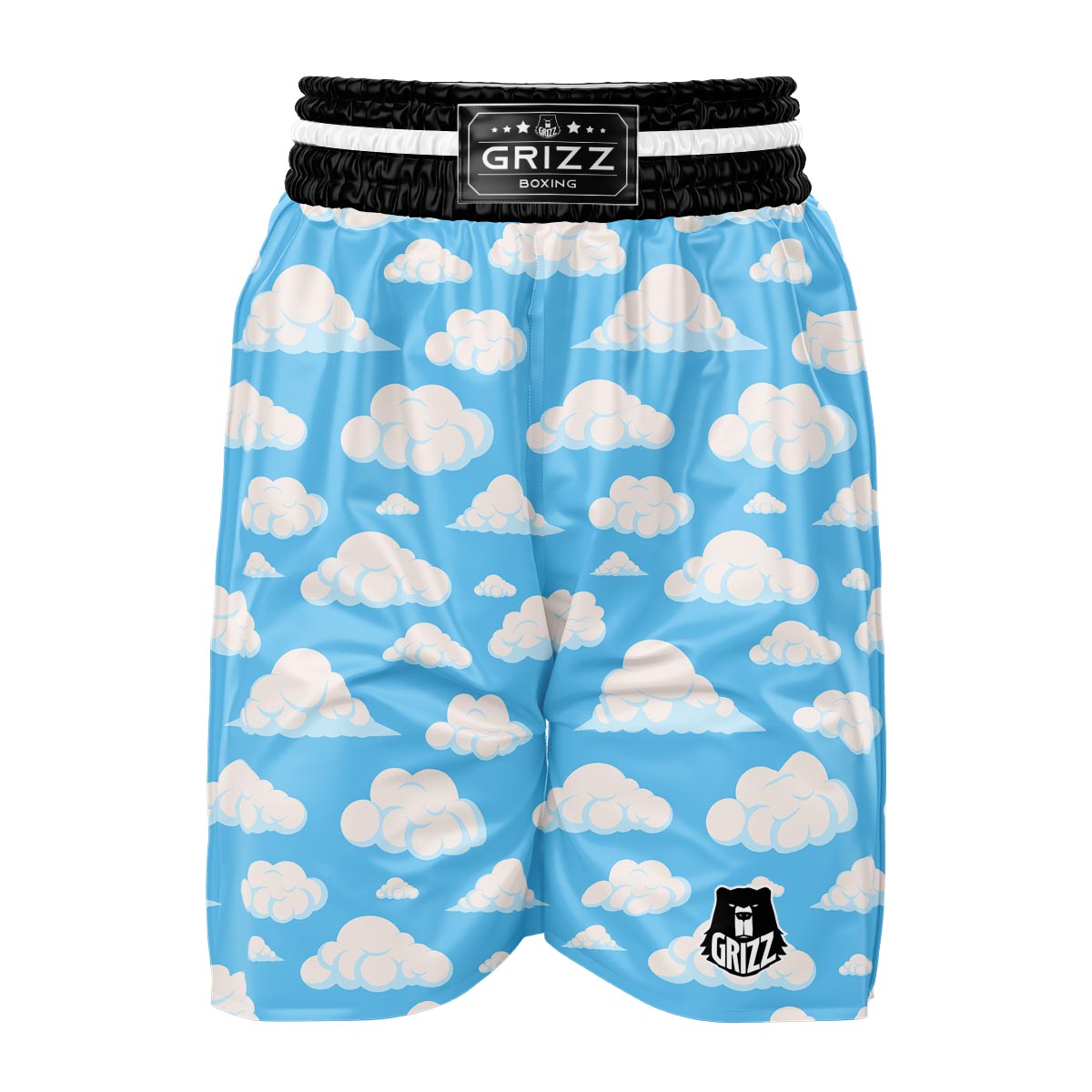 Cloud Sky Print Pattern Boxing Shorts-grizzshop