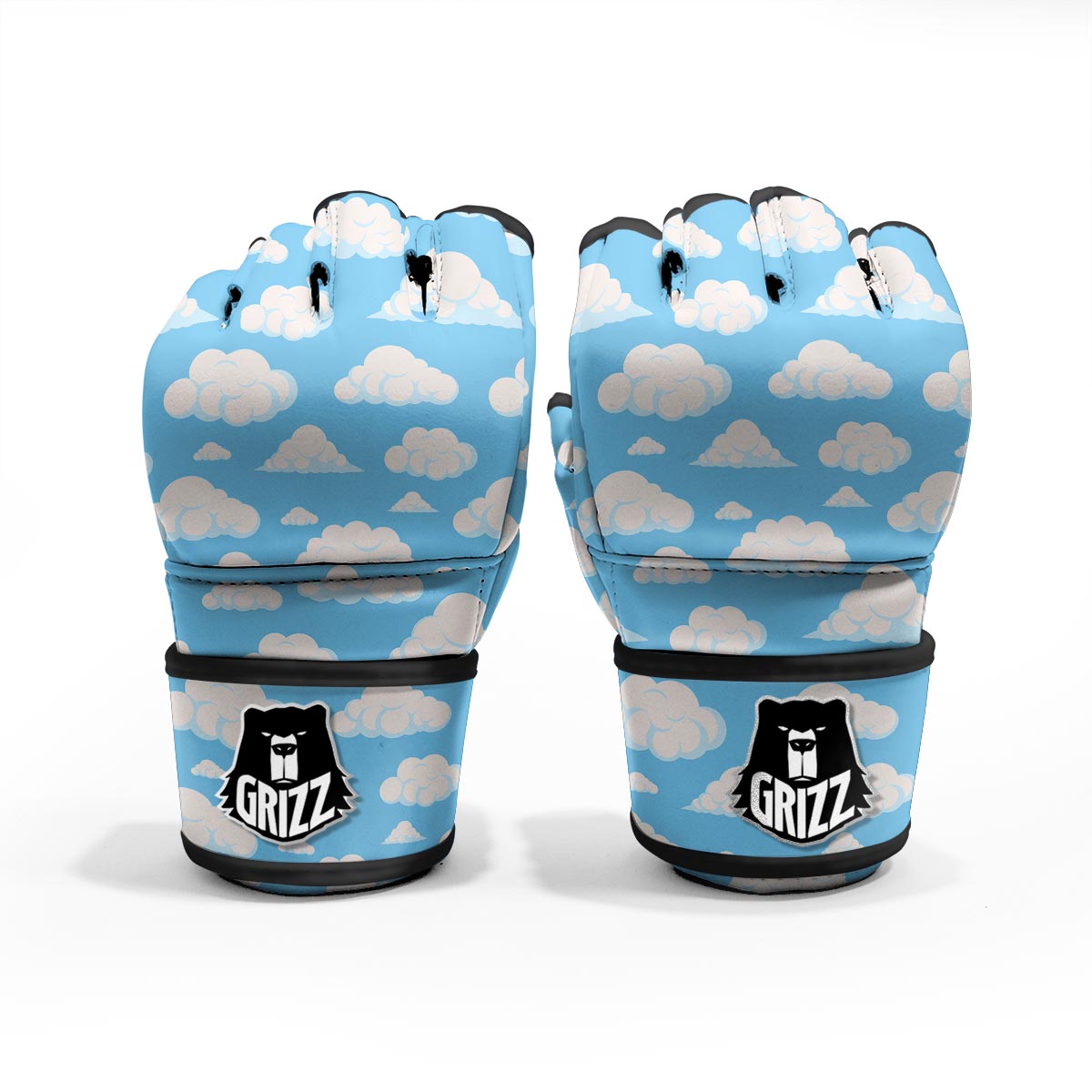 Cloud Sky Print Pattern MMA Gloves-grizzshop
