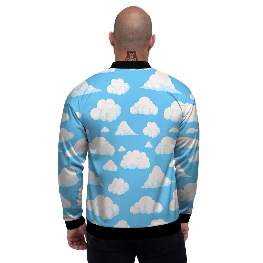 Cloud Sky Print Pattern Men's Bomber Jacket-grizzshop