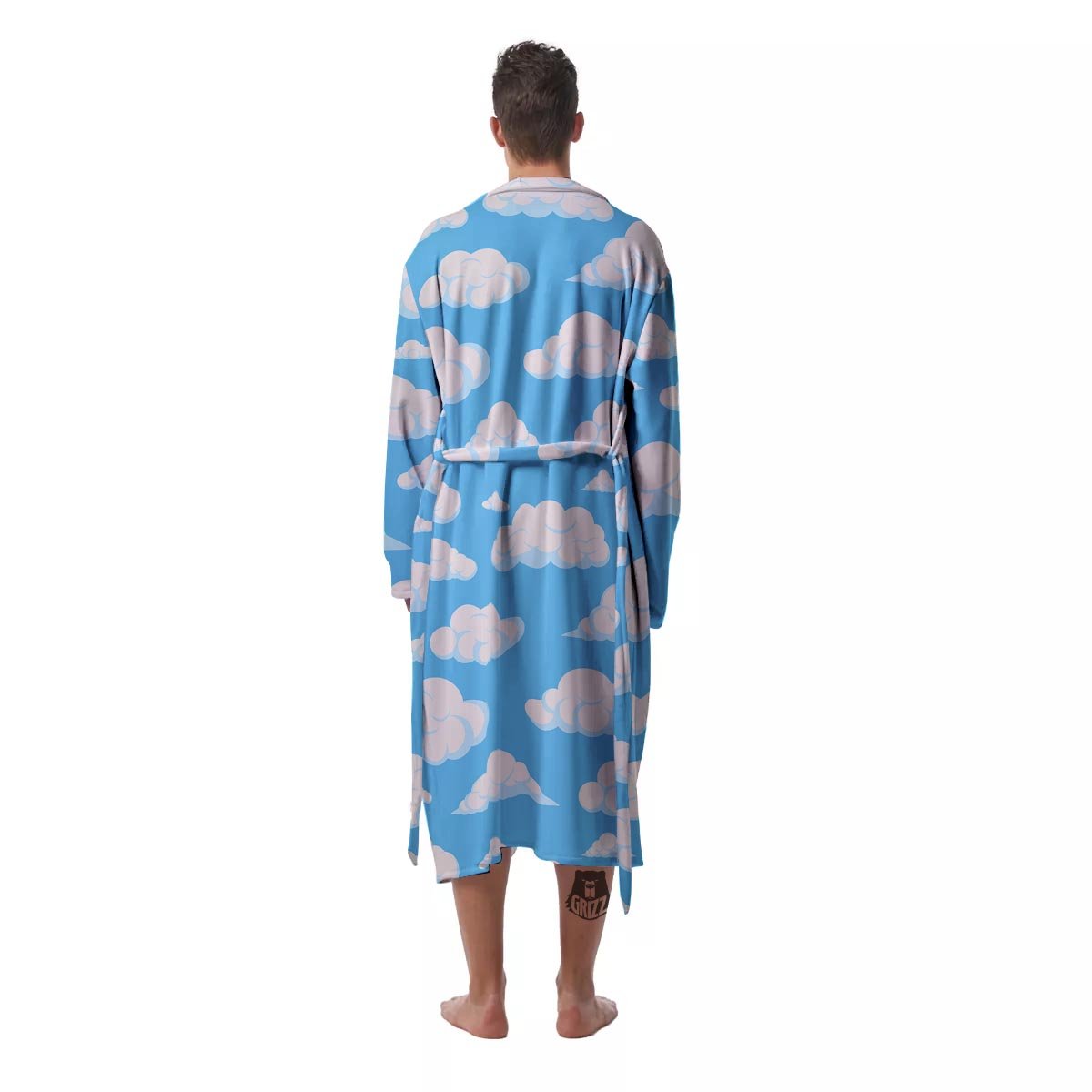 Cloud Sky Print Pattern Men's Robe-grizzshop
