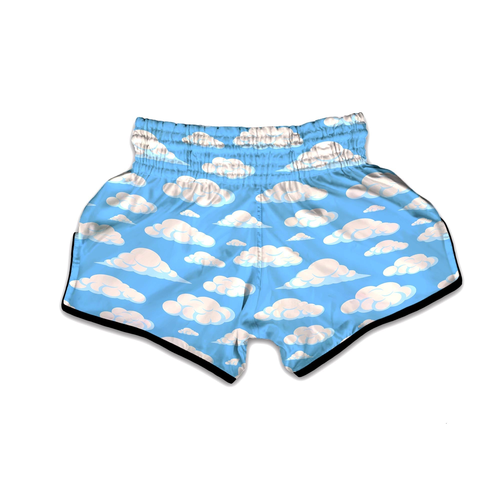 Cloud Sky Print Pattern Muay Thai Boxing Shorts-grizzshop