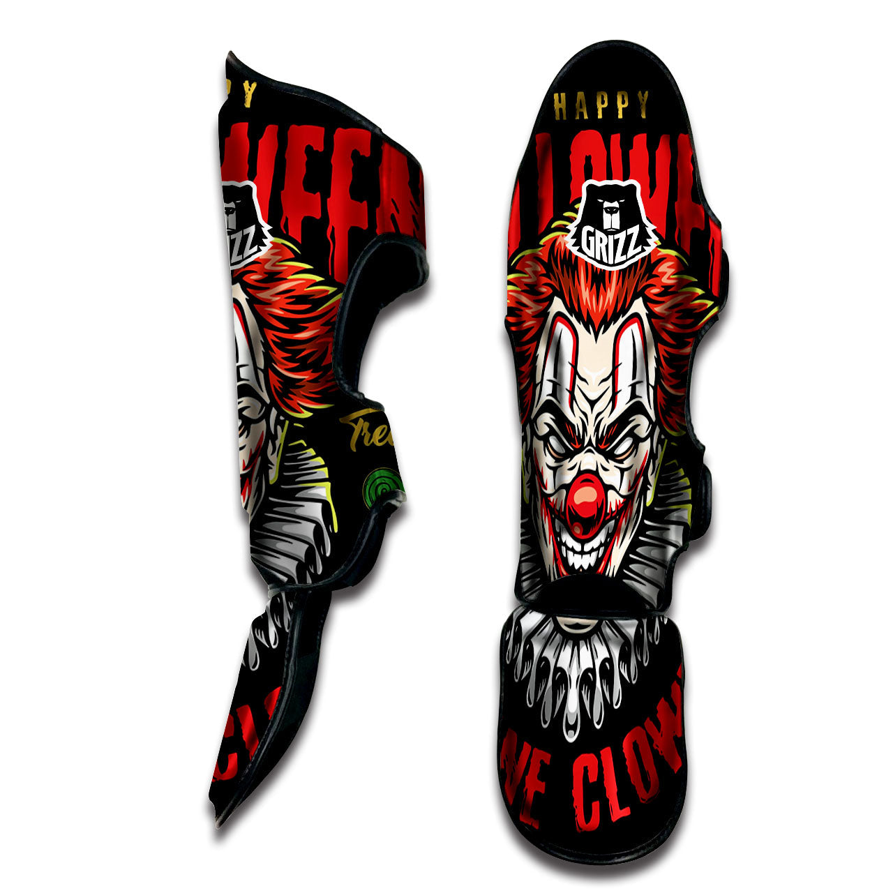 Clown Halloween Print Muay Thai Shin Guards-grizzshop