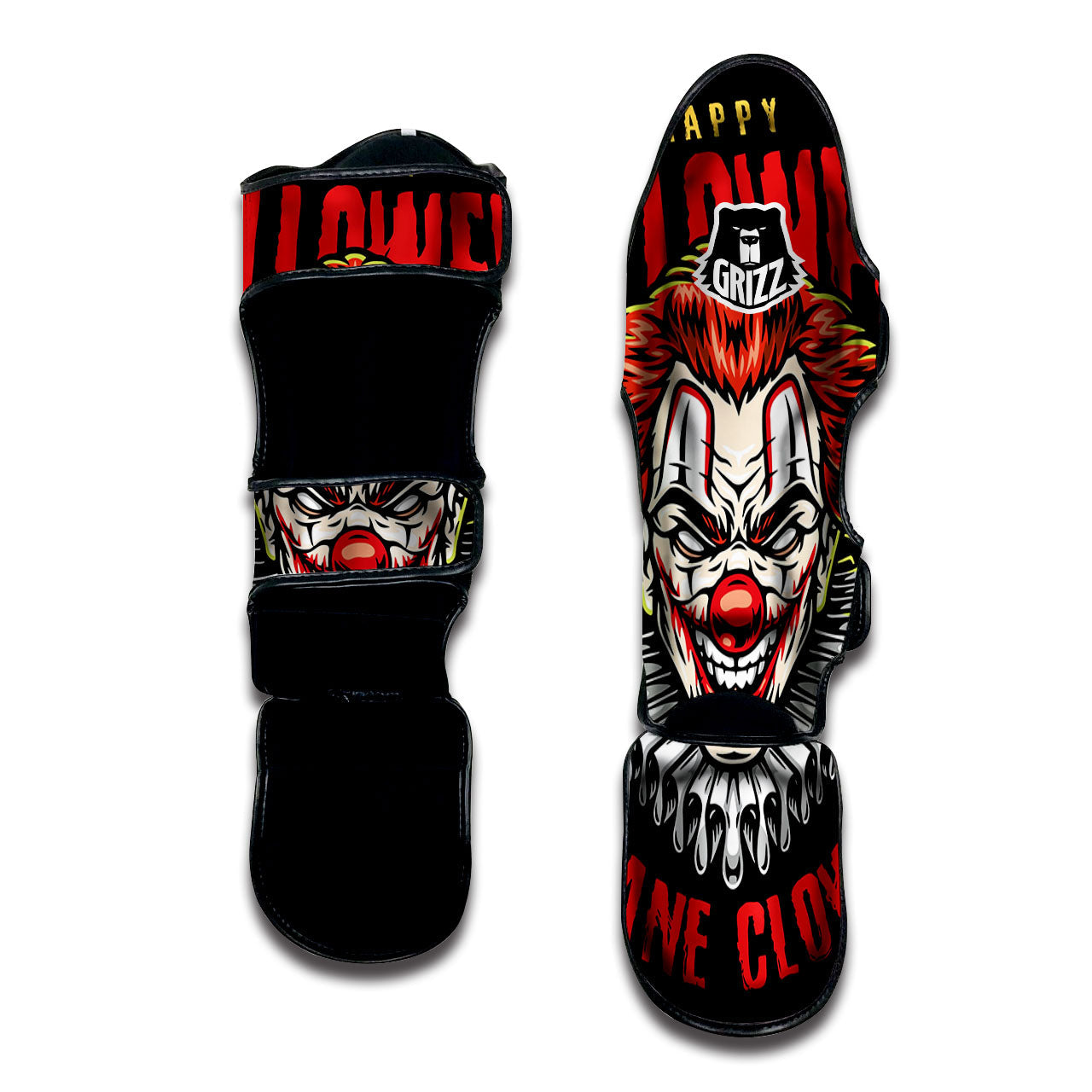 Clown Halloween Print Muay Thai Shin Guards-grizzshop