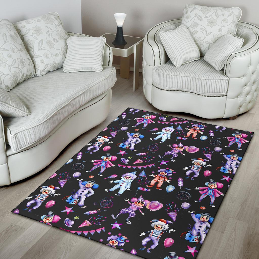 Clown Pattern Print Floor Mat-grizzshop