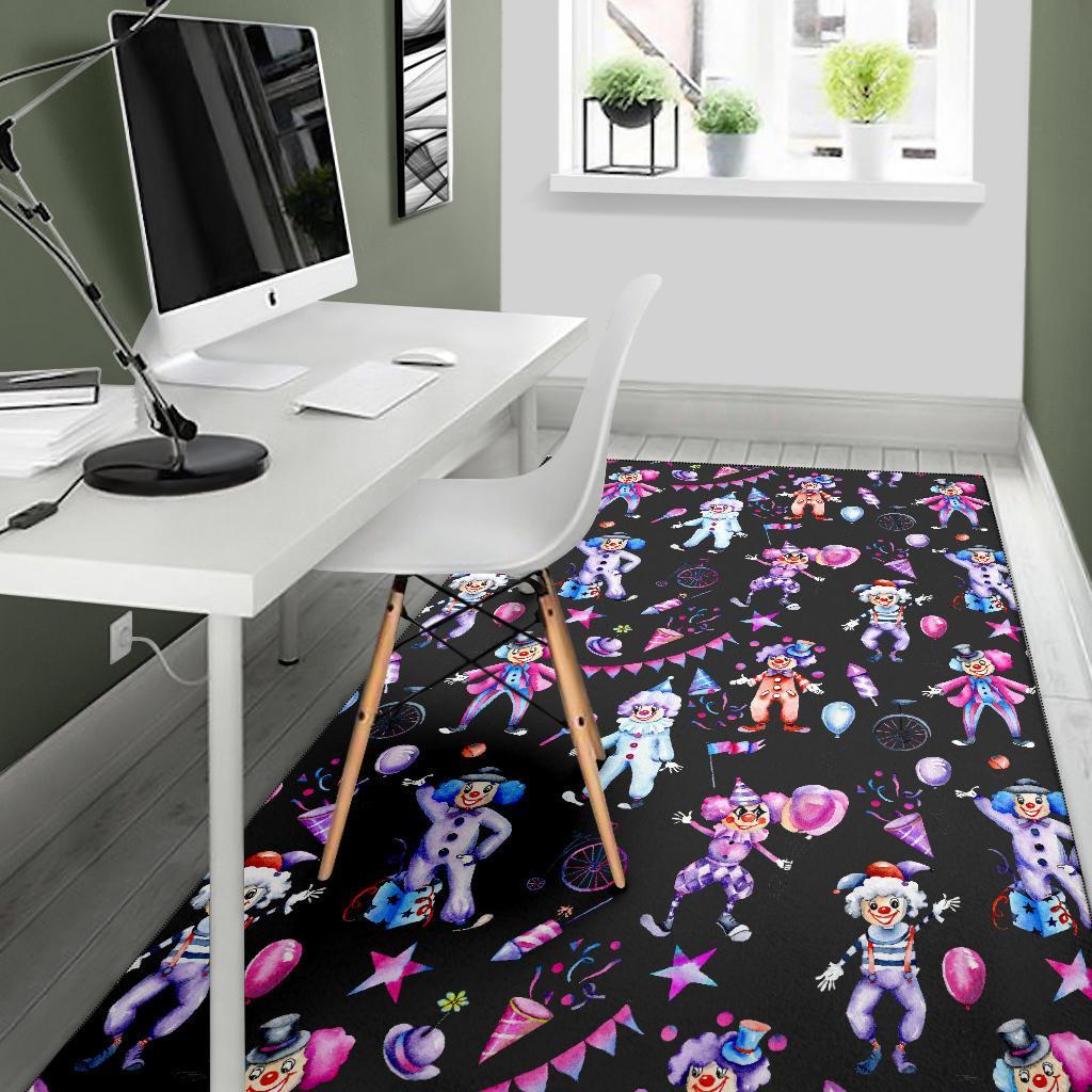 Clown Pattern Print Floor Mat-grizzshop