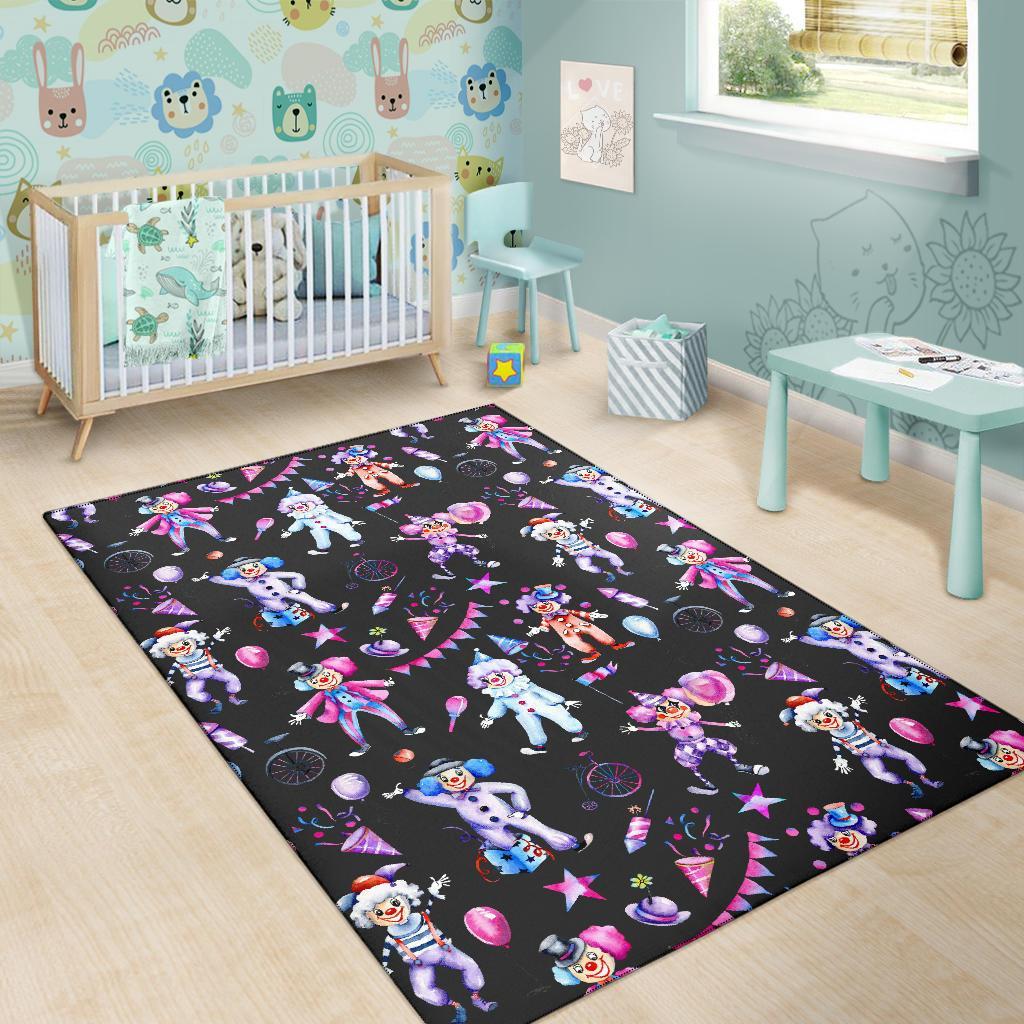 Clown Pattern Print Floor Mat-grizzshop