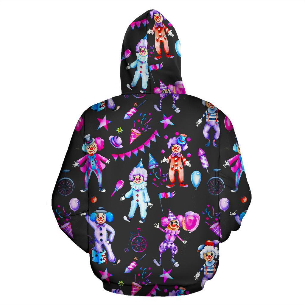 Clown Pattern Print Men Women Pullover Hoodie-grizzshop