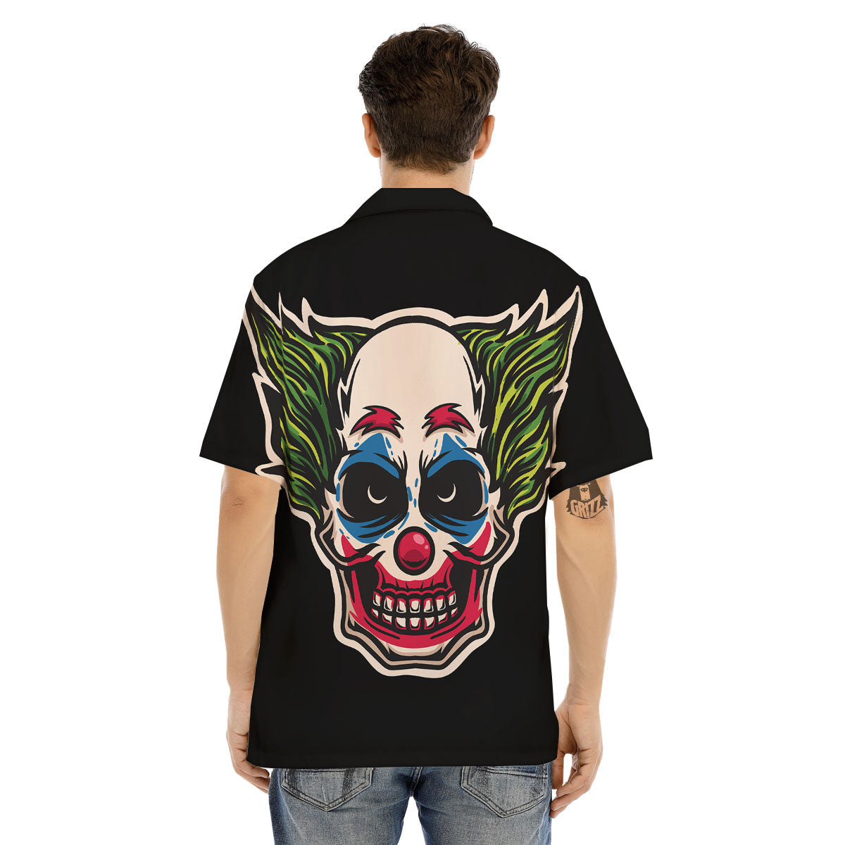 Clown Scary Cartoon Print Men's Hawaiian Shirt-grizzshop