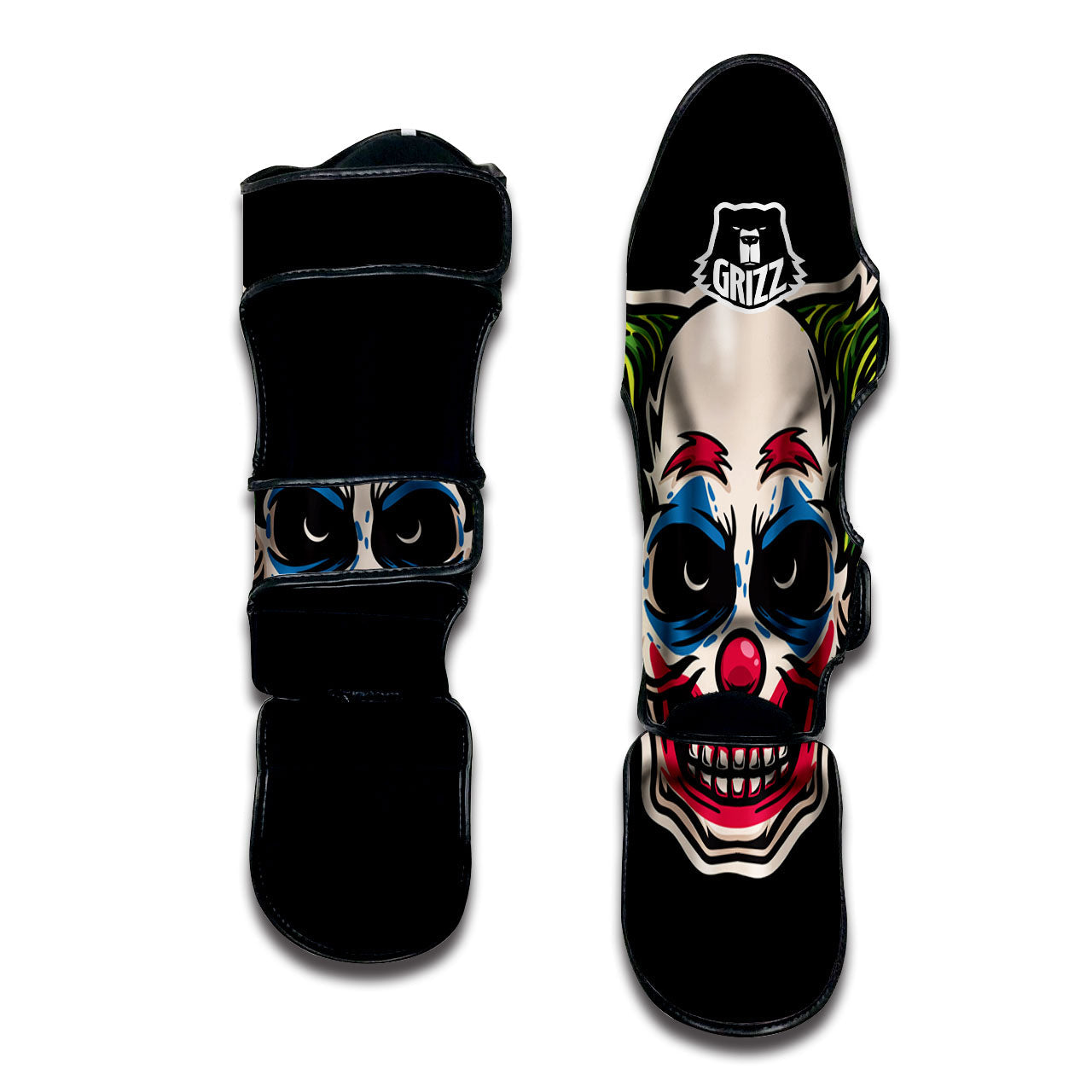 Clown Scary Cartoon Print Muay Thai Shin Guards-grizzshop