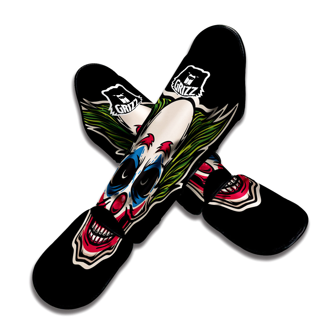 Clown Scary Cartoon Print Muay Thai Shin Guards-grizzshop