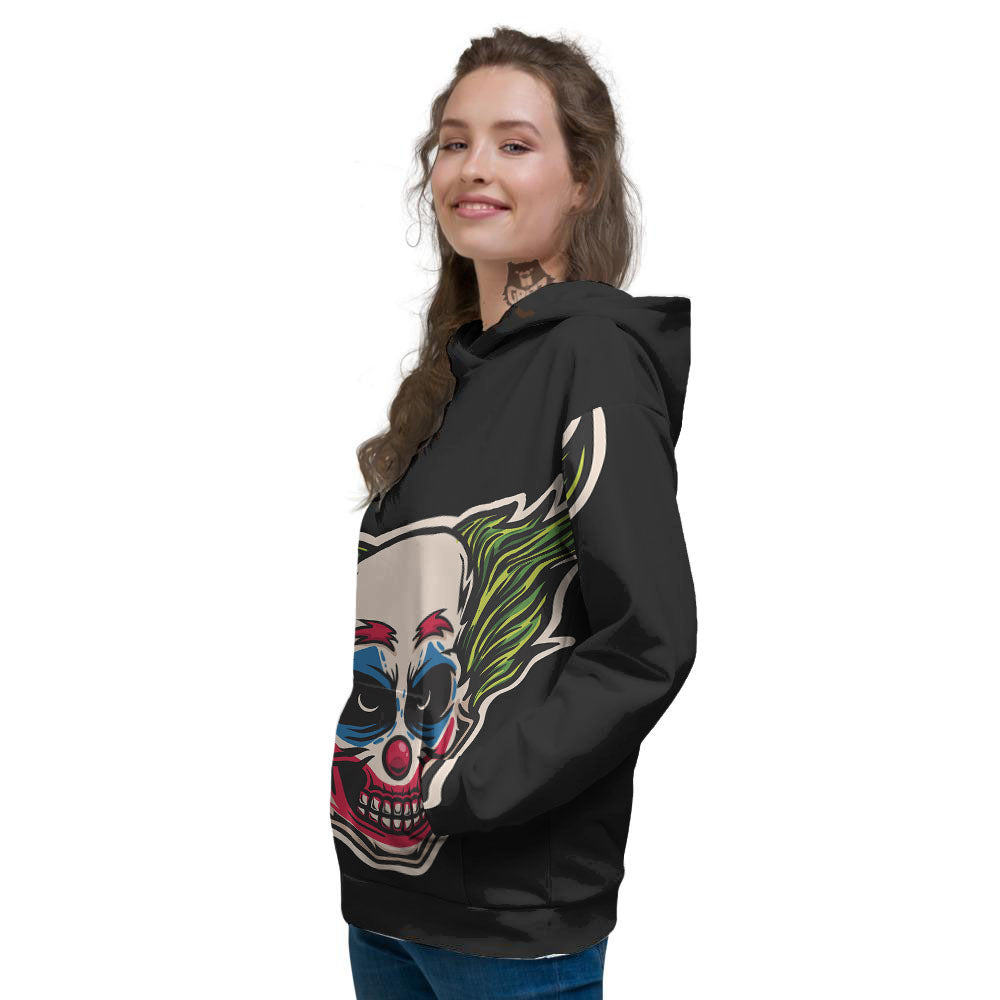 Clown Scary Cartoon Print Women's Hoodie-grizzshop