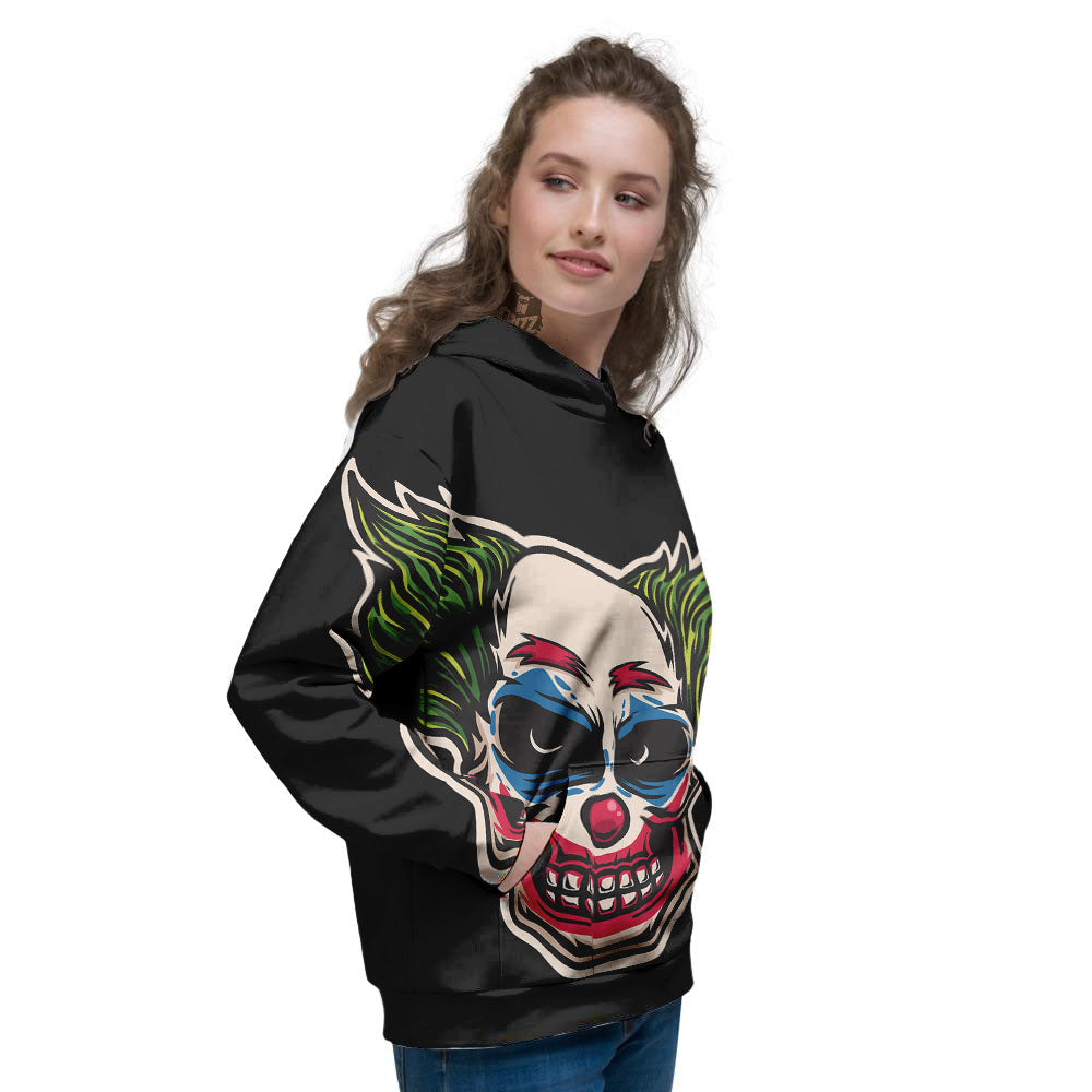 Clown Scary Cartoon Print Women's Hoodie-grizzshop