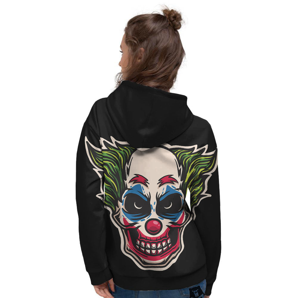 Clown Scary Cartoon Print Women's Hoodie-grizzshop