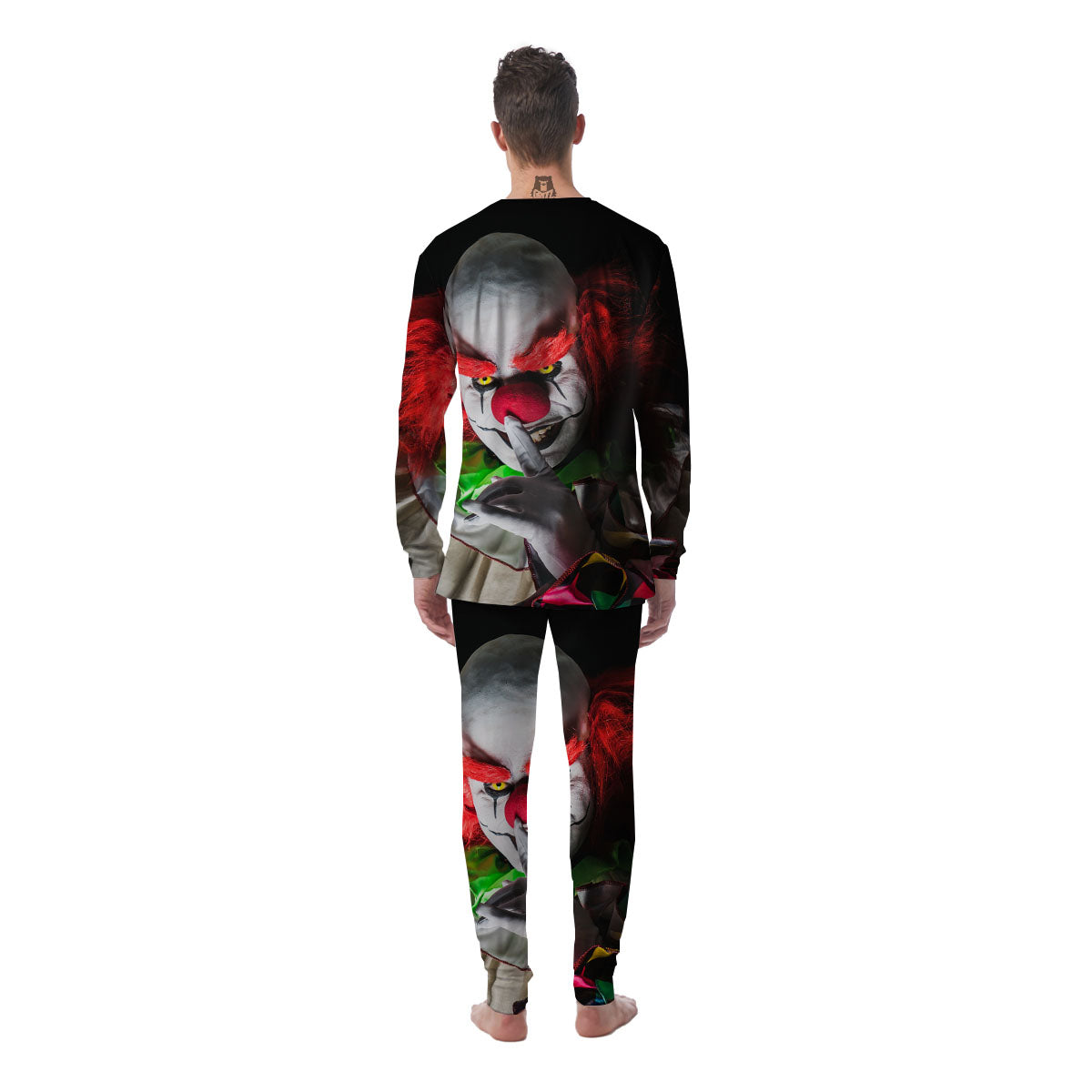 Clown Scary Print Men's Pajamas-grizzshop