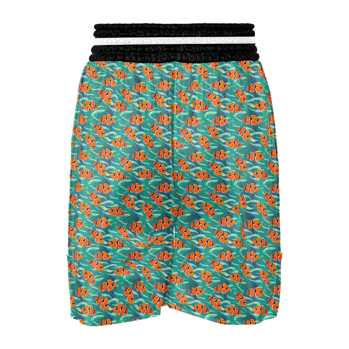Clownfish Watercolor Blue Print Pattern Boxing Shorts-grizzshop
