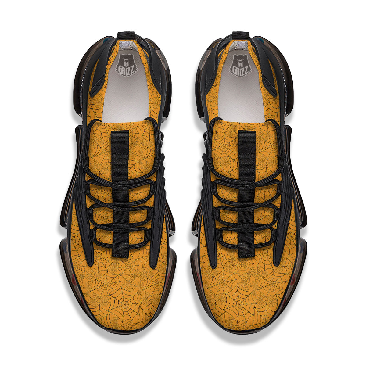 Cobweb Horror Print Black Gym Shoes-grizzshop