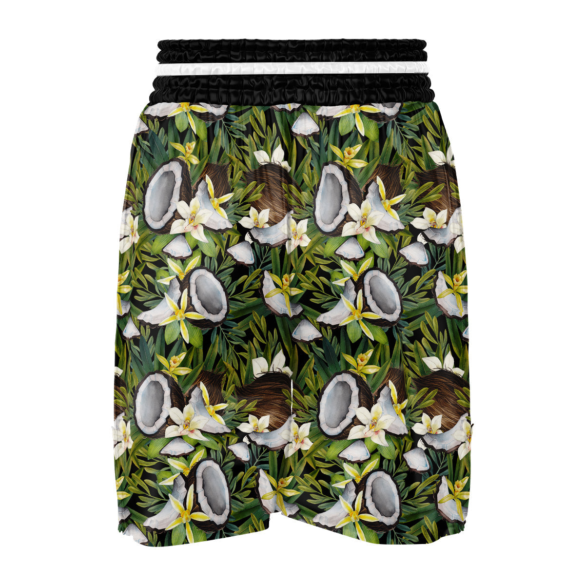 Coconut And Vanilla Flower Print Pattern Boxing Shorts-grizzshop