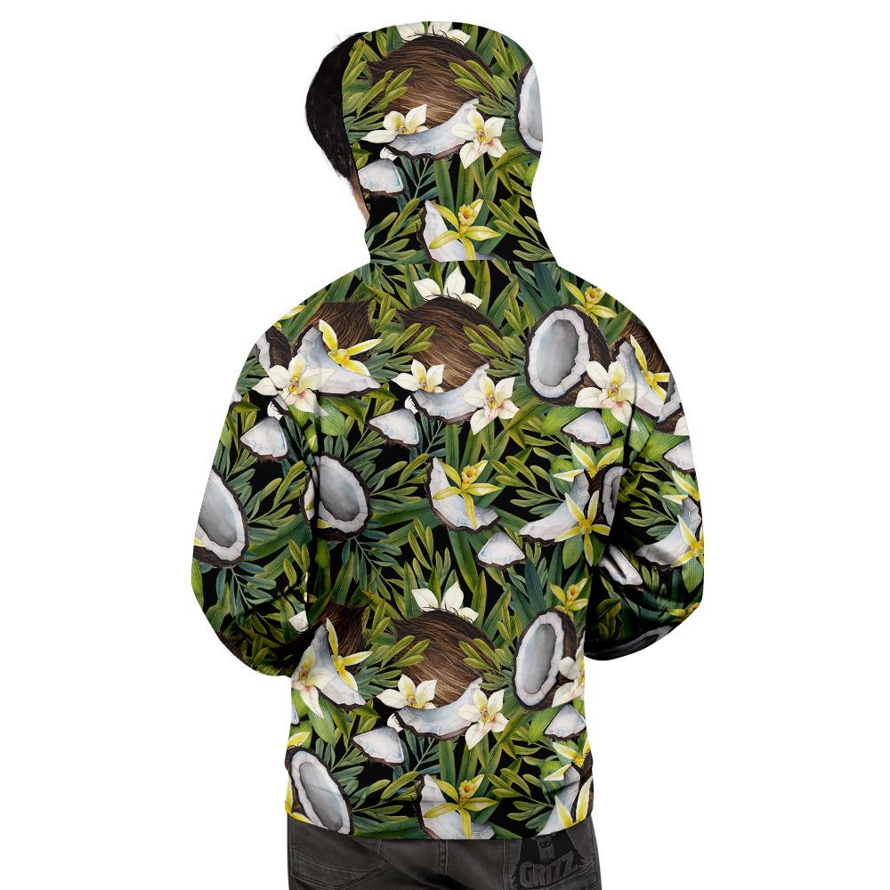Coconut And Vanilla Flower Print Pattern Men's Hoodie-grizzshop