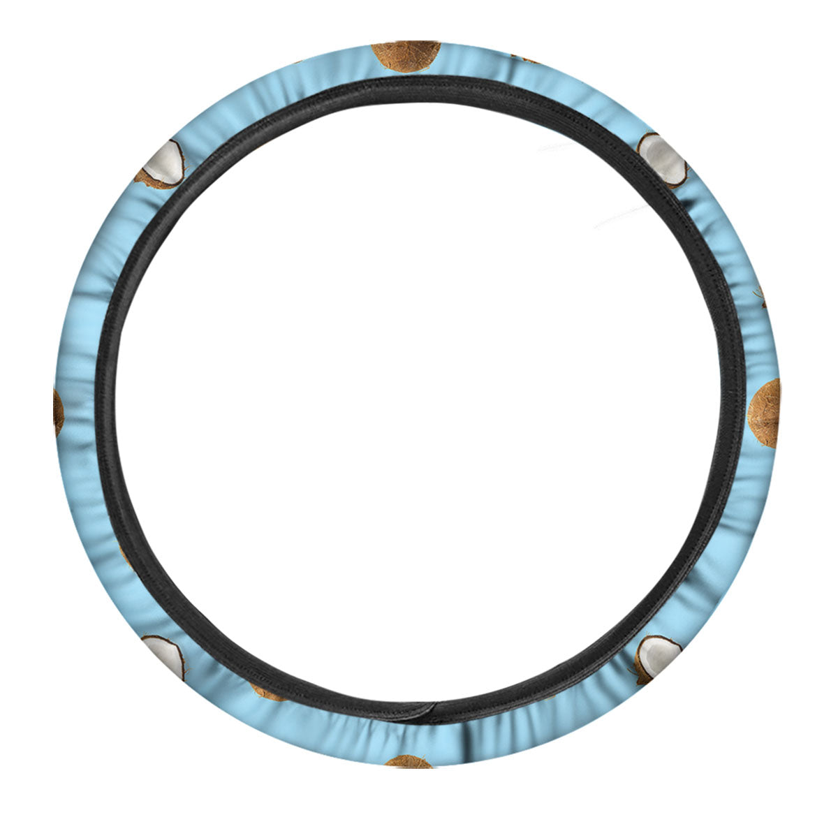Coconut Blue Summer Print Pattern Car Steering Wheel Cover-grizzshop