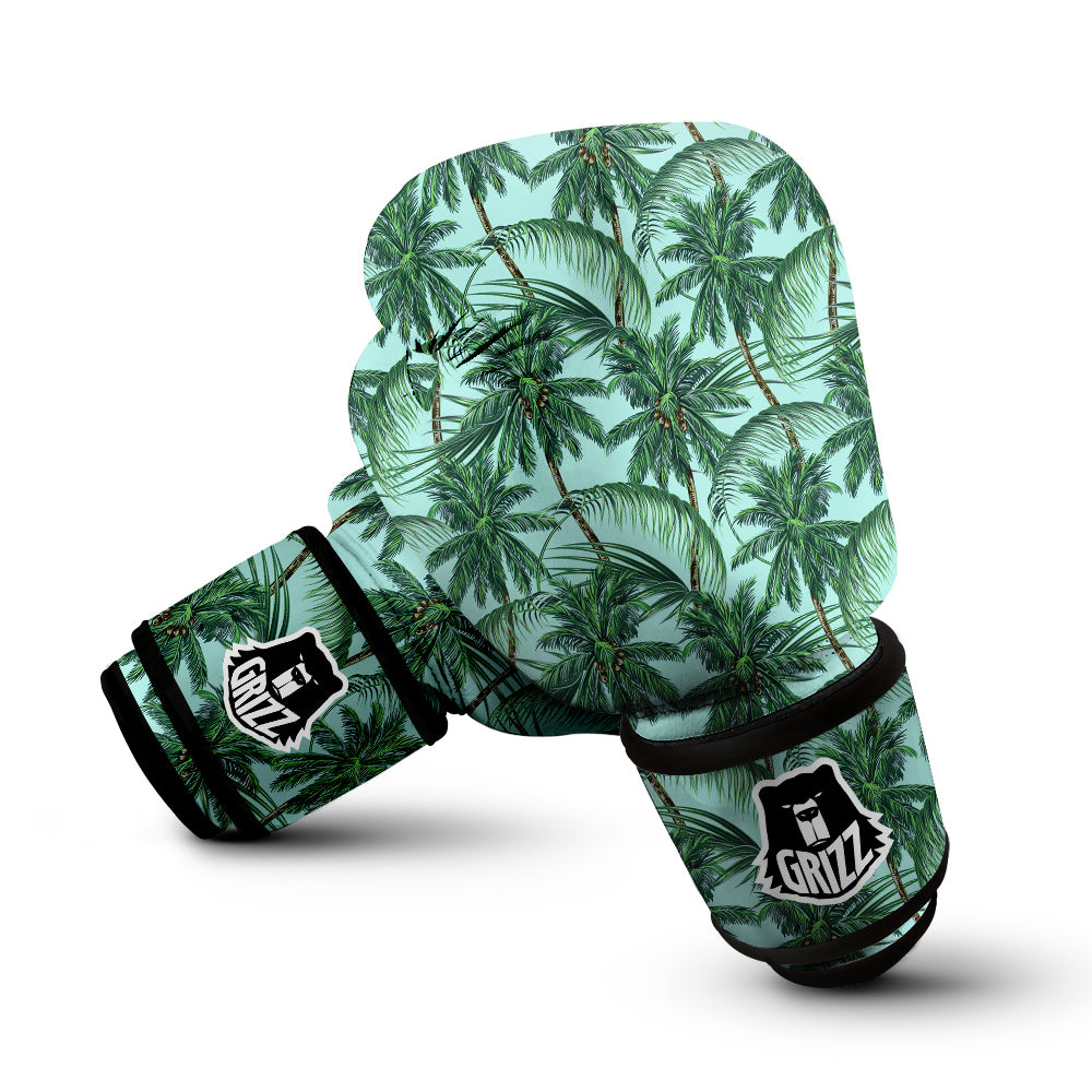 Coconut Leaf Print Boxing Gloves-grizzshop