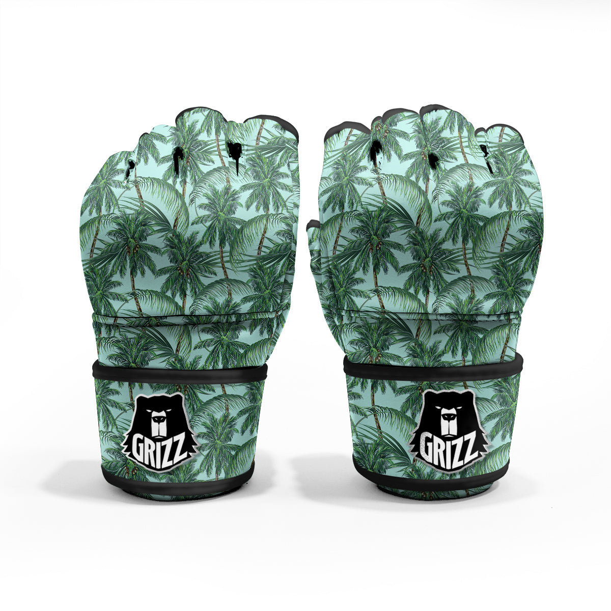 Coconut Leaf Print MMA Gloves-grizzshop