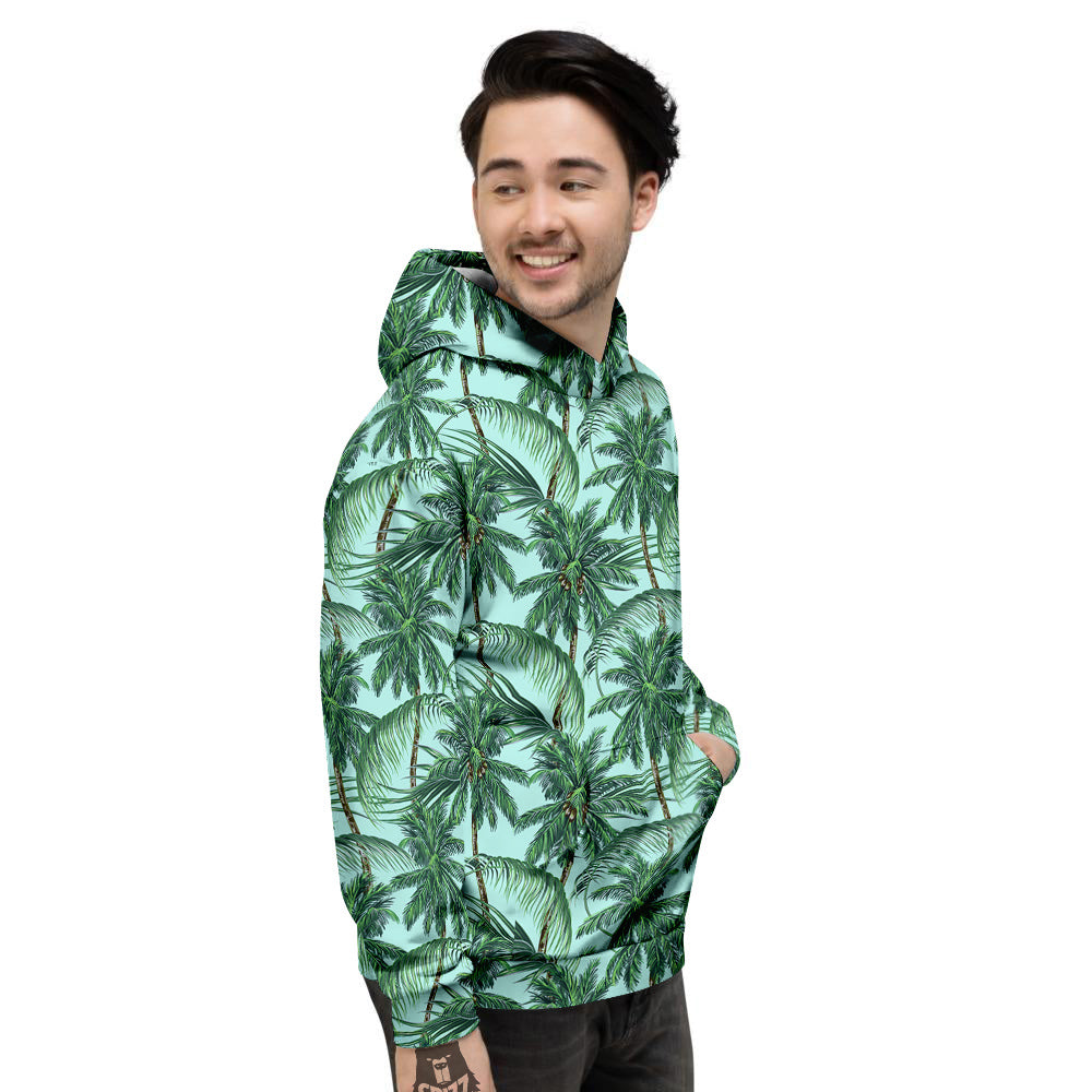 Coconut Leaf Print Men's Hoodie-grizzshop