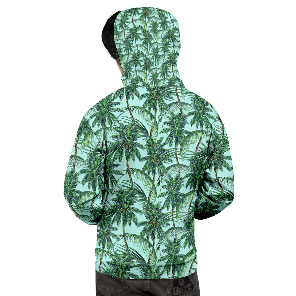 Coconut Leaf Print Men's Hoodie-grizzshop