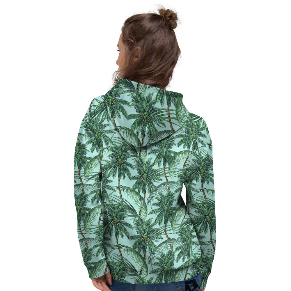 Coconut Leaf Print Women's Hoodie-grizzshop