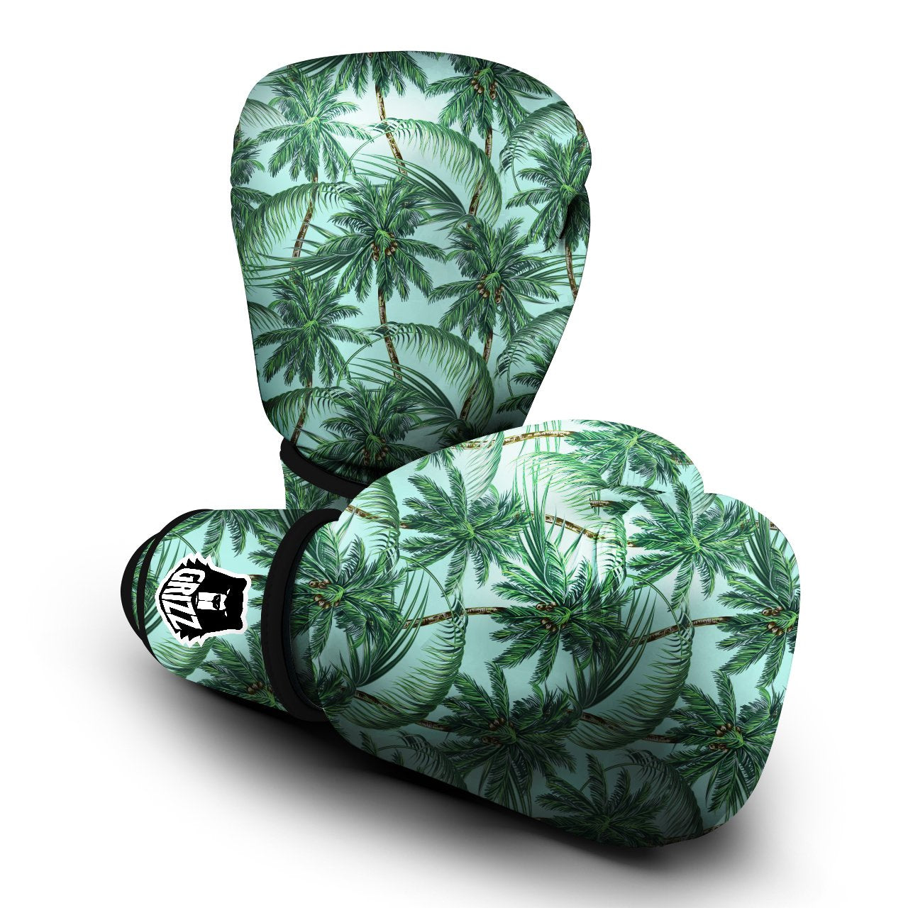 Coconut Tree Vintage Print Pattern Boxing Gloves-grizzshop