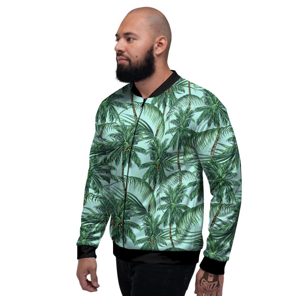 Coconut Tree Vintage Print Pattern Men's Bomber Jacket-grizzshop