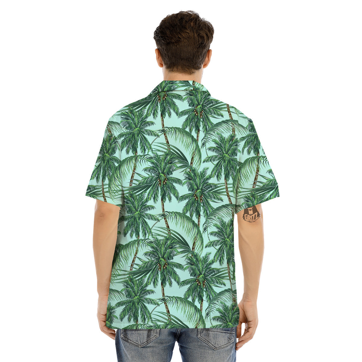 Coconut Tree Vintage Print Pattern Men's Hawaiian Shirt-grizzshop