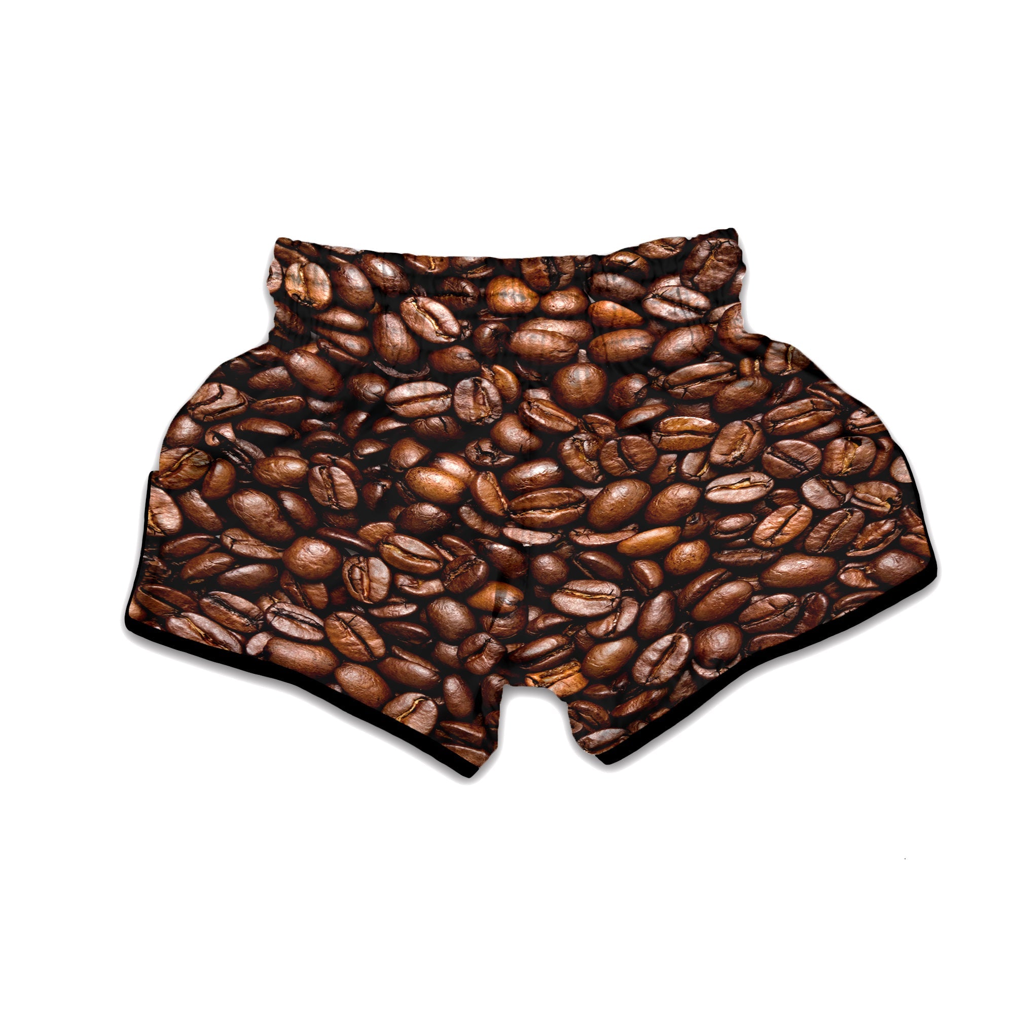 Coffee Beans Print Muay Thai Boxing Shorts-grizzshop