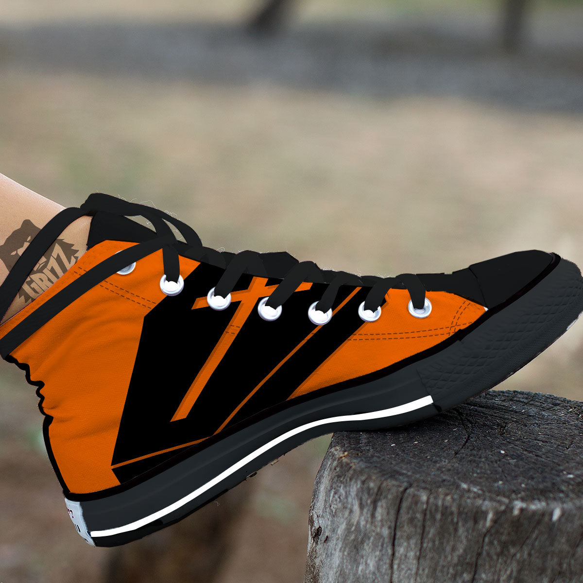 Coffin Halloween Vampire Print High Top Shoes-grizzshop